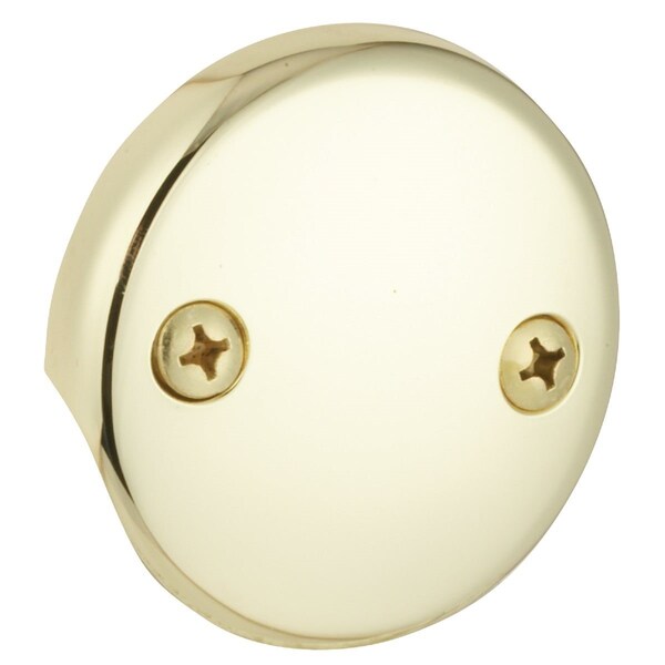 All-Source Two-Hole Polished Brass Bath Drain Face Plate 454575 - main